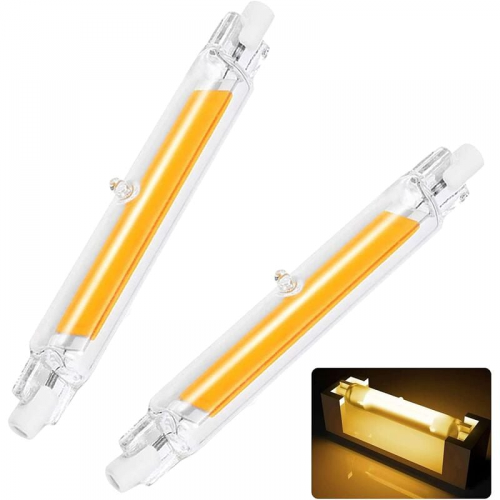 Żarówka LED R7S 118 mm 20 W 220 V, odpowiednik żarówki halogenowej 200 W, ciepłe białe światło 3000 K, opakowanie 2 szt.