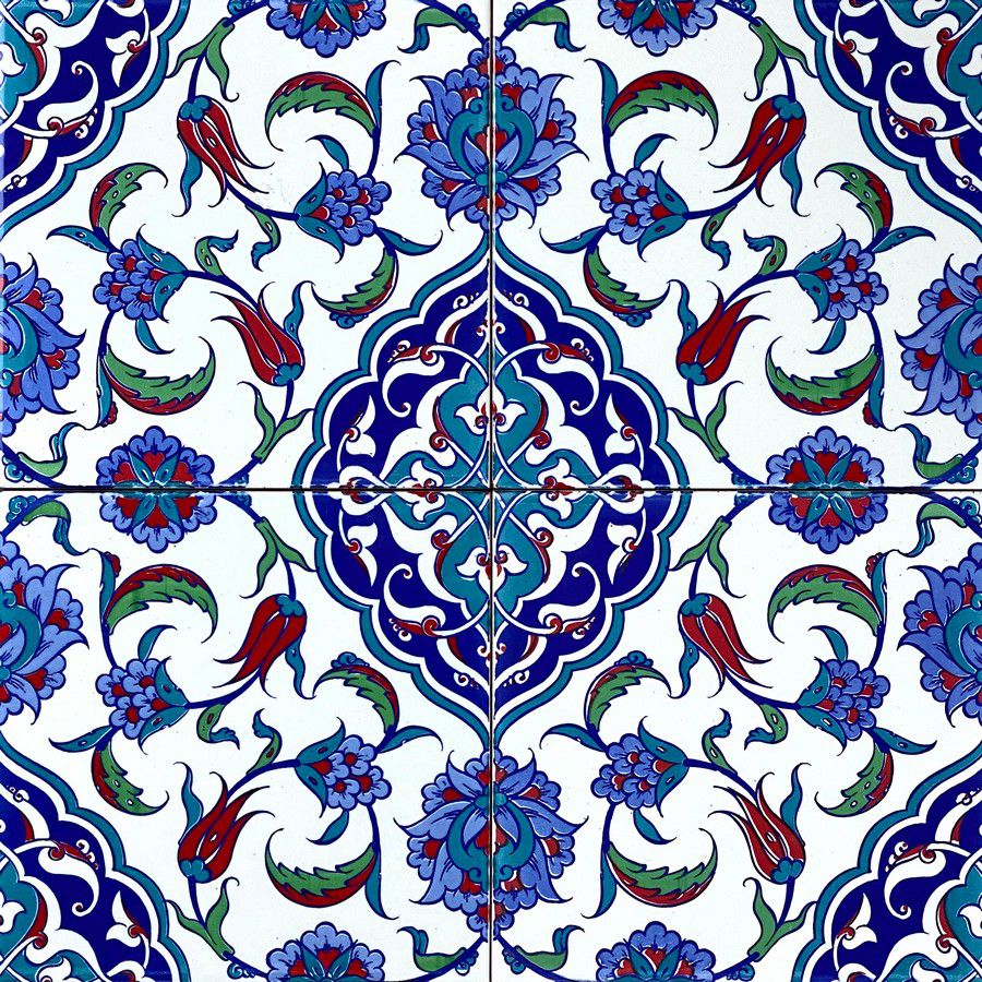 Cerames – płytki Iznik 20×20 cm "Feray" – opakowanie 12 szt. (0,48 m²) – płytki ceramiczne z orientalnymi motywami.