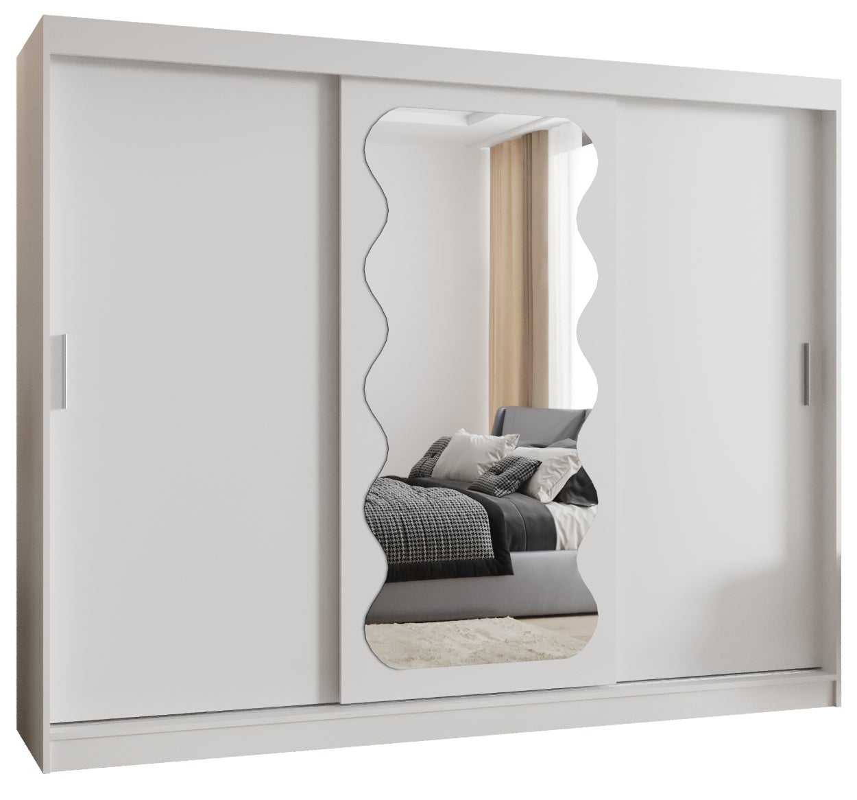 Szafa przesuwna garderoba SPOTI 250 x 62 x 200 cm Biały
