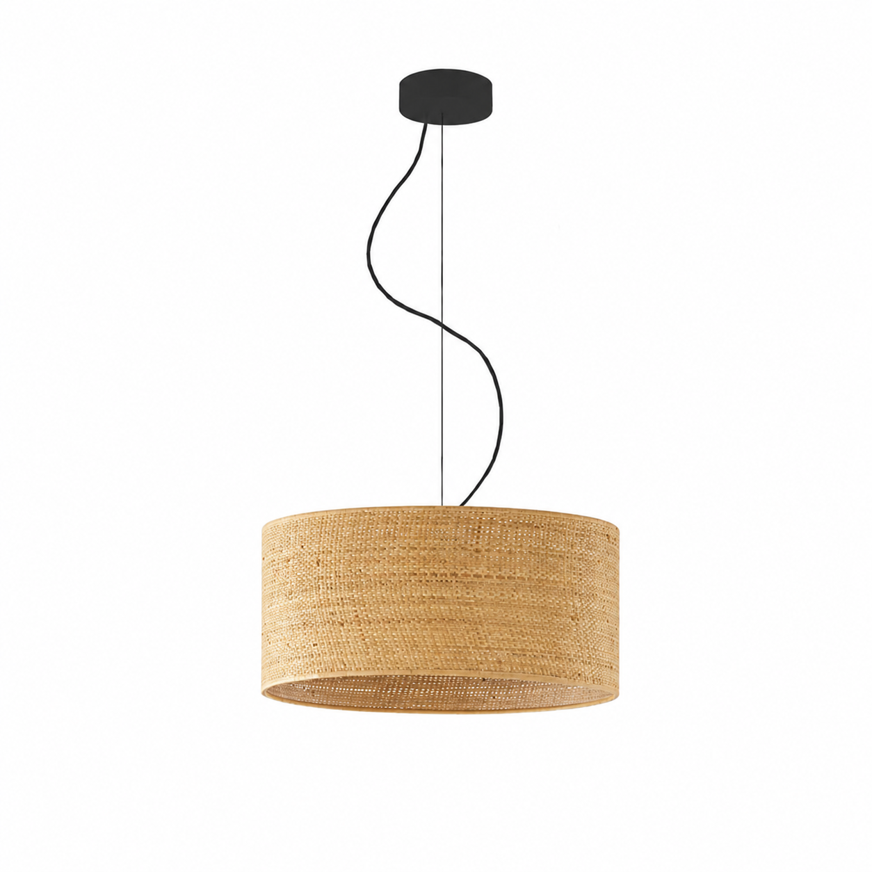 Lampa sufitowa żyrandol lampa wisząca z abażurem walec 40 cm BLUES
