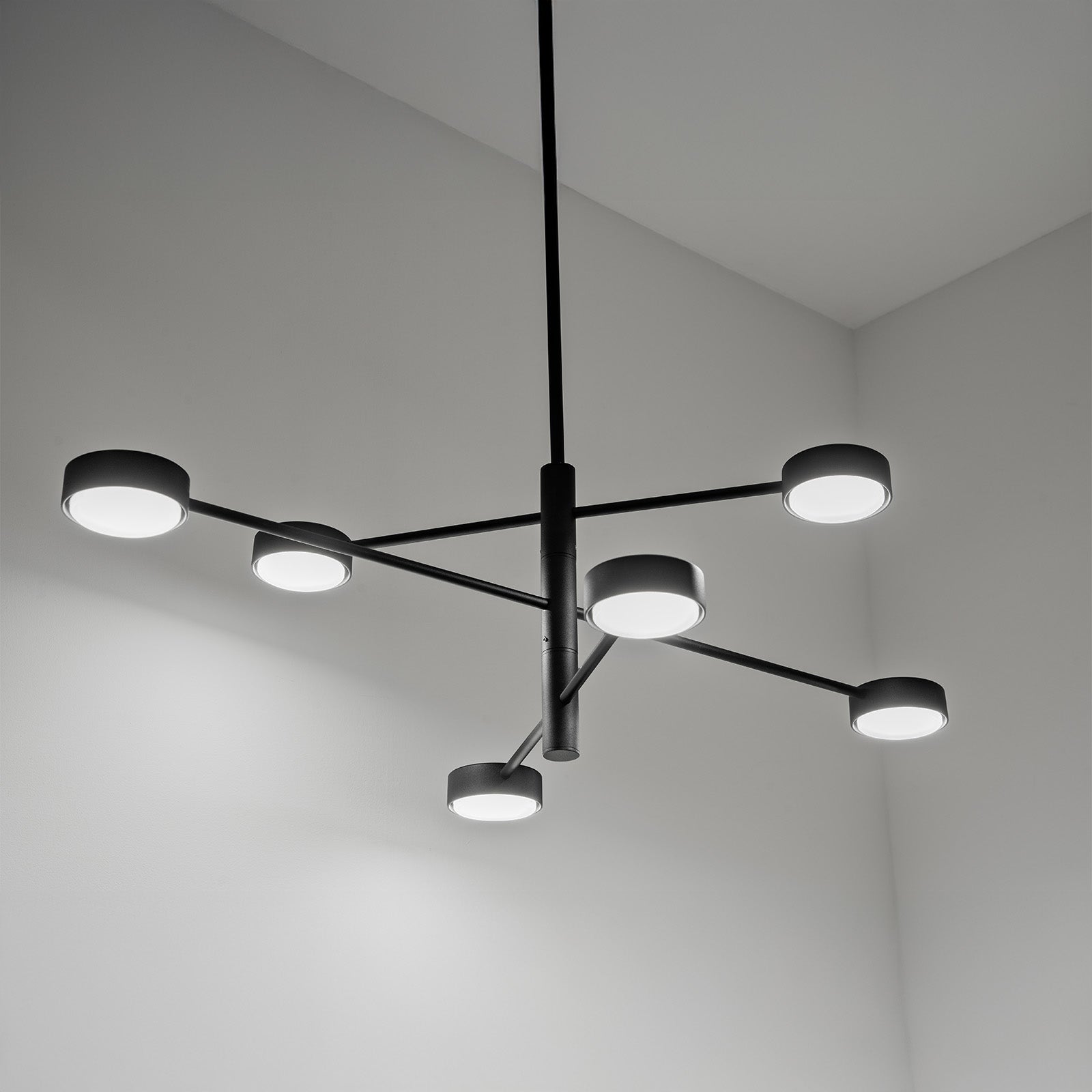 Lampa Sufitowa Lumiled Wisząca LED 6x GX53 Ścienna Czarna 1 szt.