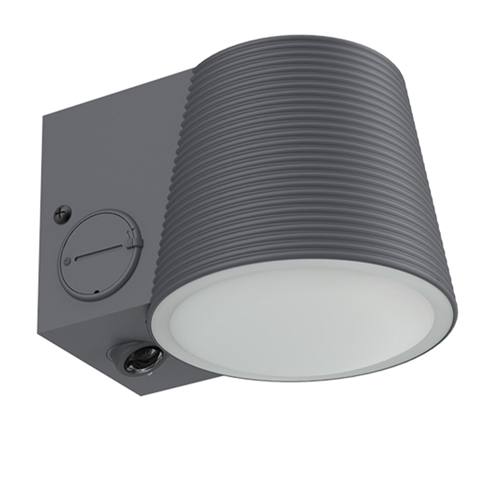 SOLINE lampa ścienna solarna, szara, czujnik, wys. 11 cm