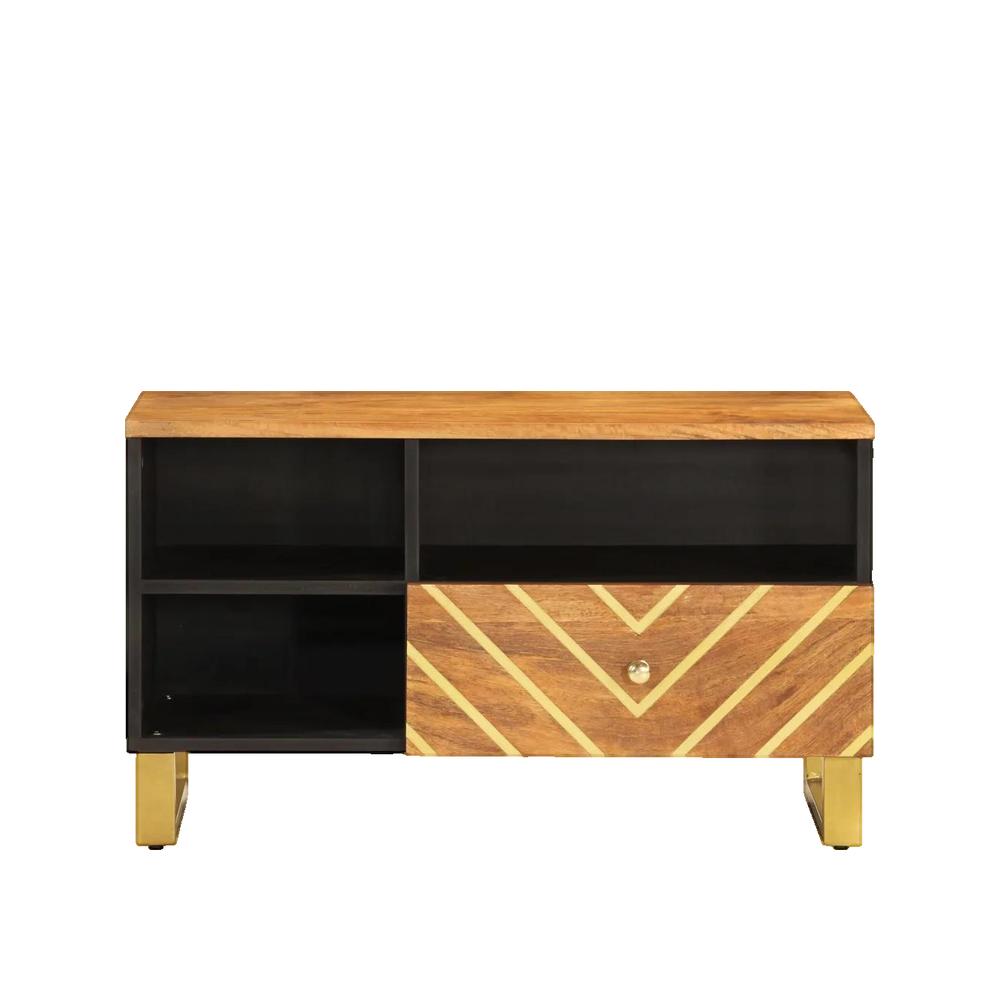 Szafka RTV vidaxl solidny design z litego drewna mango