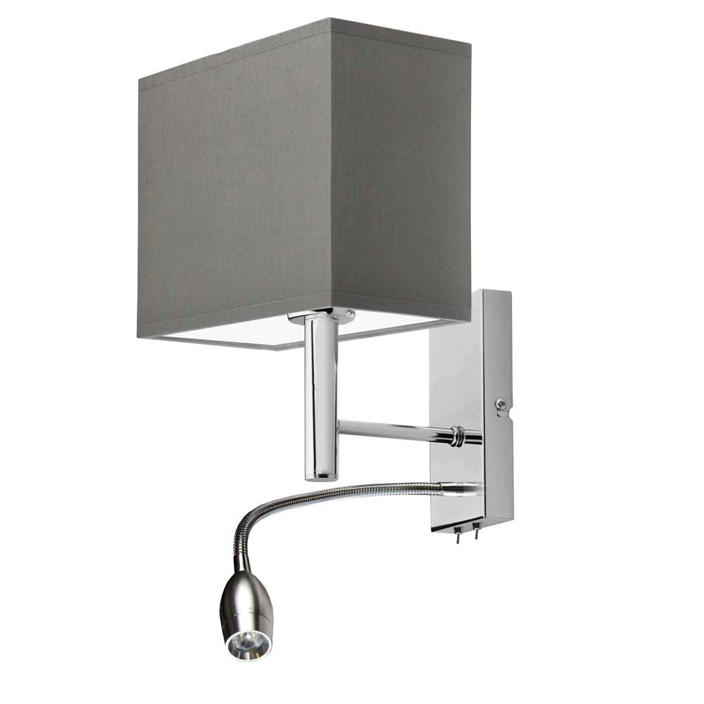 Kinkiet LED lampa ścienna lampa na ścianę z abażurem prostokąt GRAND