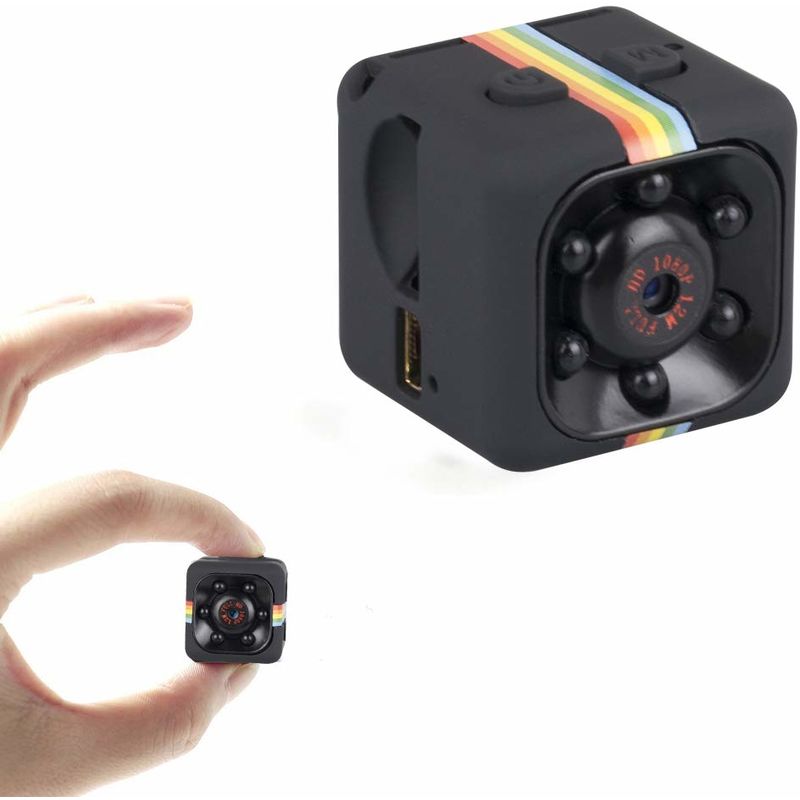 Kamera szpiegowska, mini kamera HD DVR 1080P ukryta z podczerwienią i noktowizorem, mała kamera niania z funkcją wykrywania ruchu do użytku w domu/nad