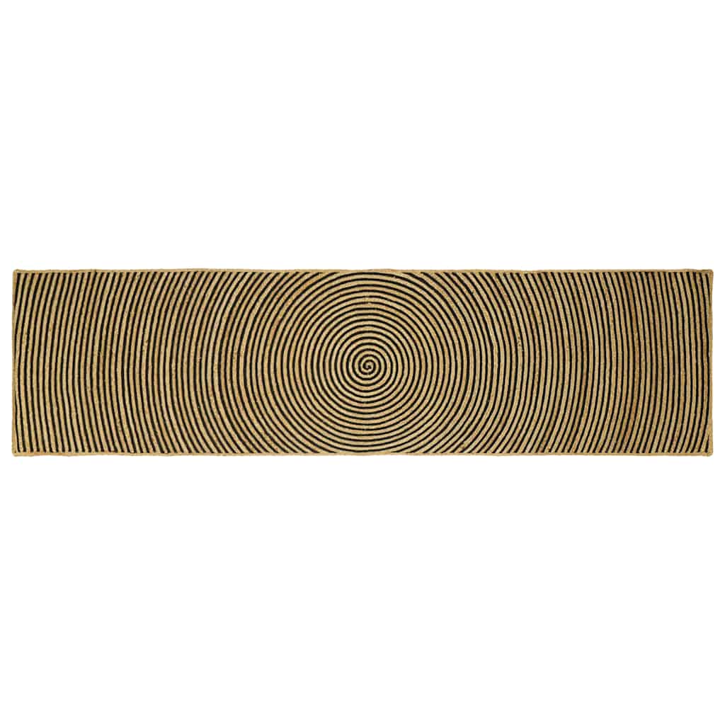 Dywany pokojowe Czarny 80 x 300 cm Juta vidaXL