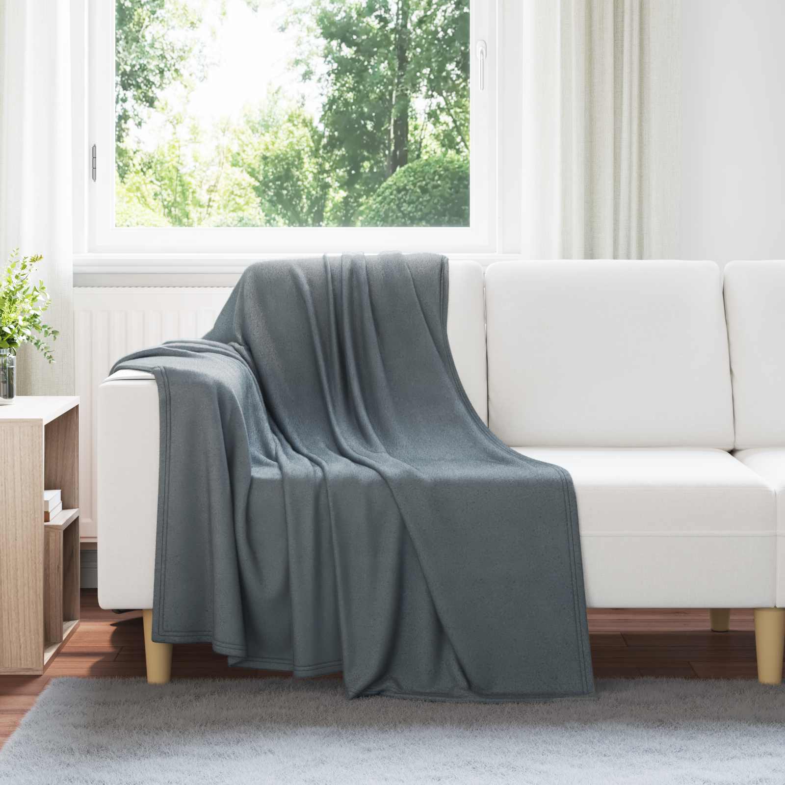 Koce narzutowe 6 pcs Ciemnoszary 170 x 130 cm Polar vidaXL