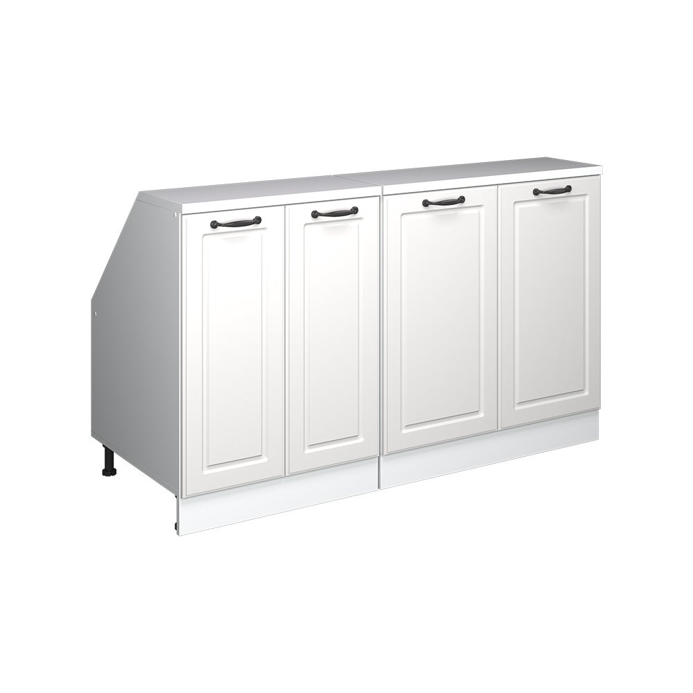 Vicco Zestaw szafek na dach skośny Rion, Biały domek wiejski, 140 cm Zestaw 2 korpusów szafy głębokość 60 cm