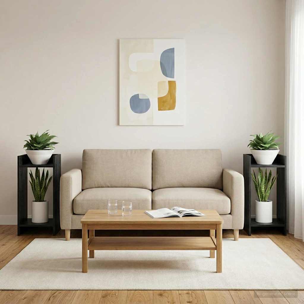 Stojak na rośliny Czarny Dąb 30 x 30 x 60 cm vidaXL