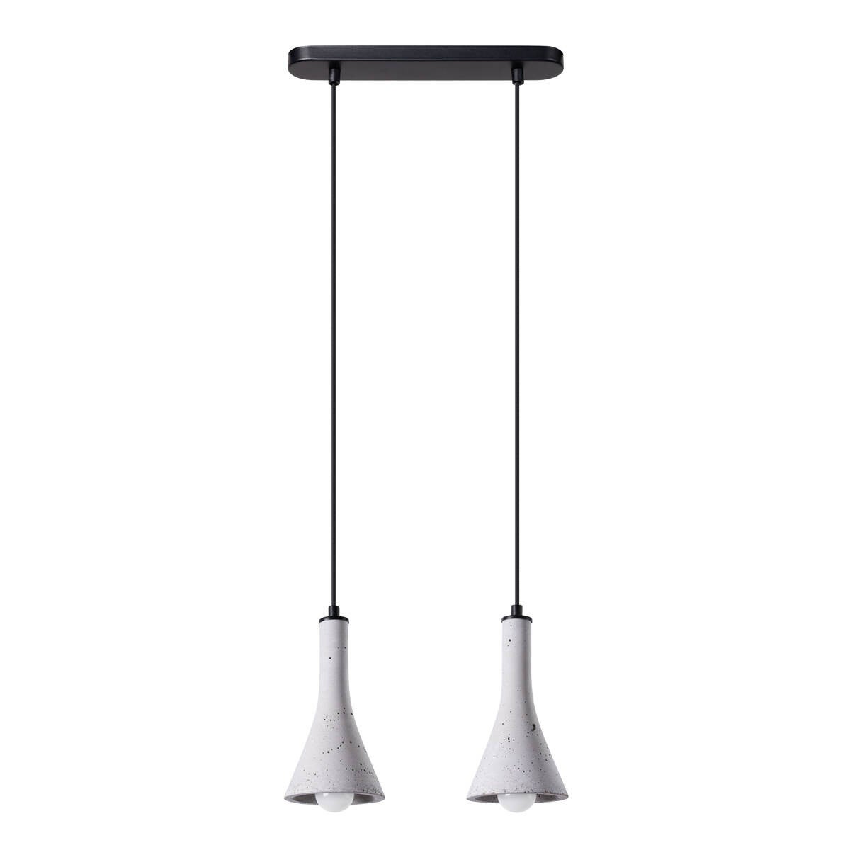 Lampa wisząca szara z betonowym kloszem podwójna REA 2xE14 10W SL.1224 Sollux Lighting