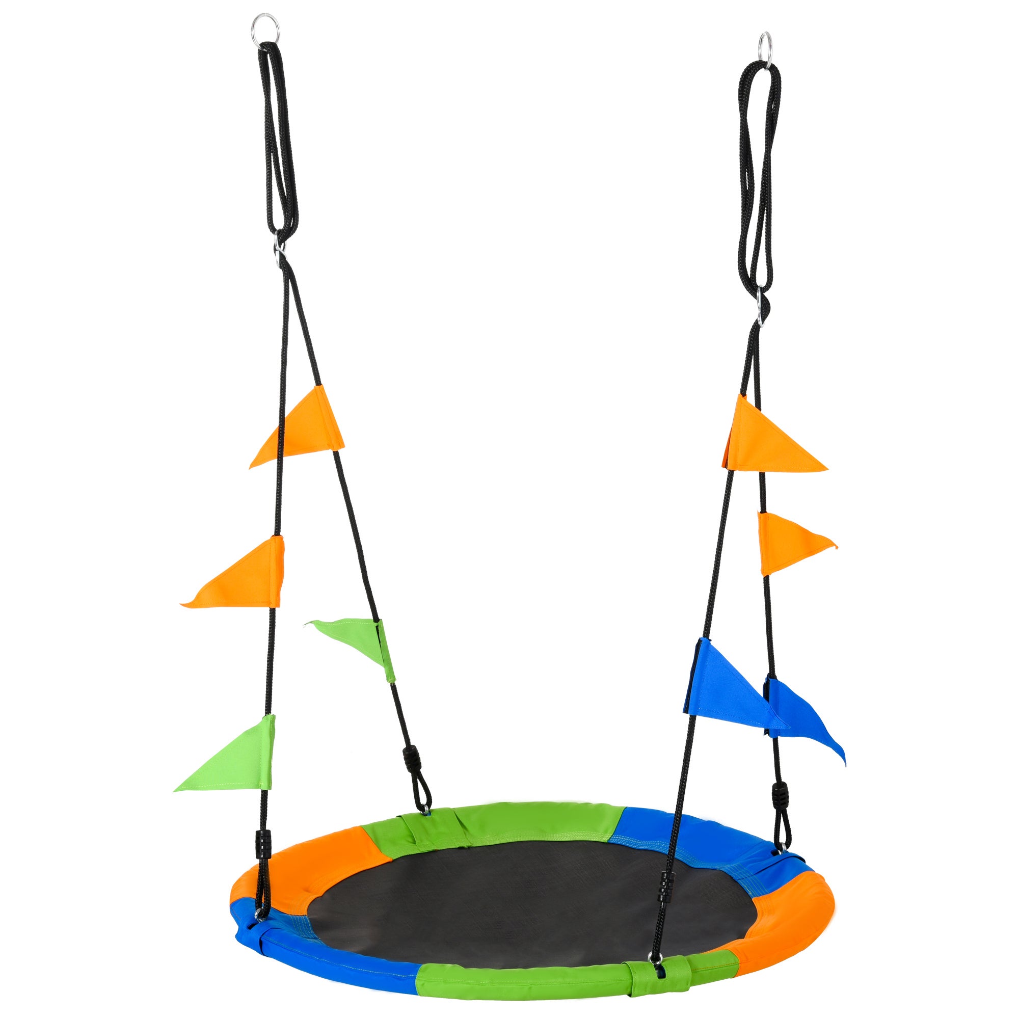Dziecko Nest siedzisko huśtawki Saucer Tree Huśtawka 40 Inch/100cm Regulowany Lina Zewnętrzny Wewnętrzny dla Dzieci Nad 3 Lat Stare Multi-Colour