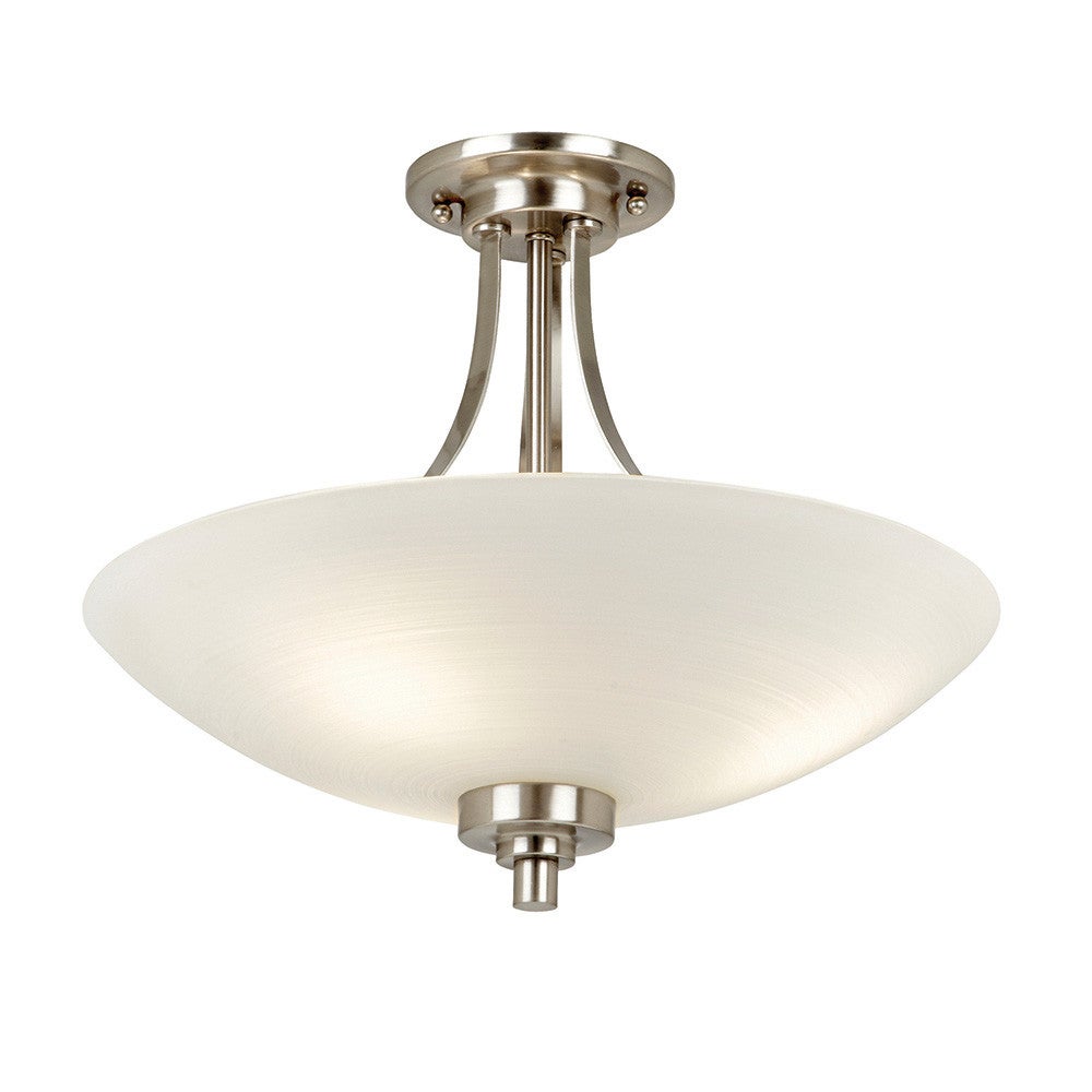 Lampa sufitowa klasyczna chromowana satynowa szklany mleczny talerz 3xE27 60W WELLES Endon