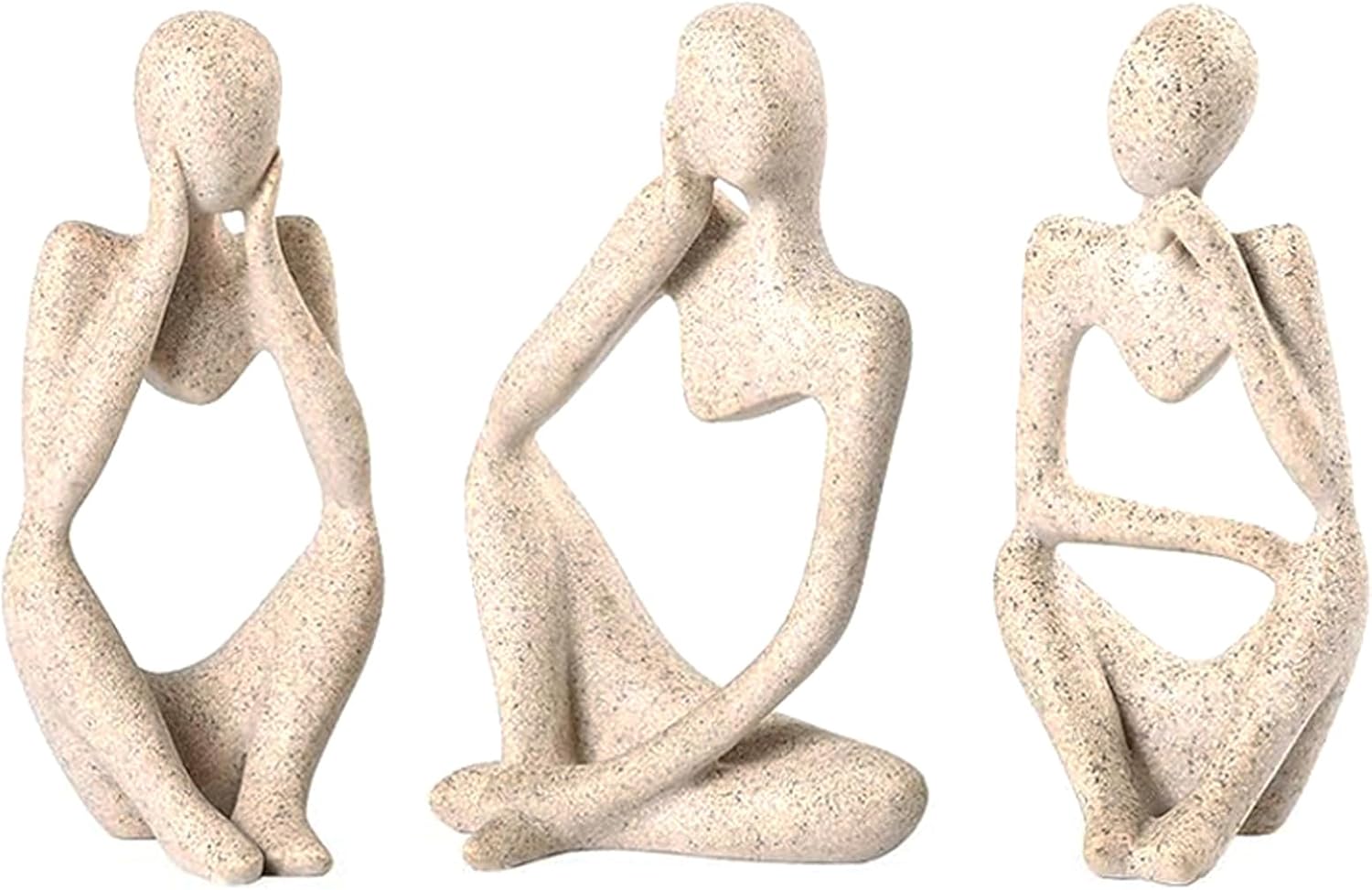 Nowoczesna abstrakcyjna statua, figurka dekoracyjna do domu i biura, rzeźba do wnętrz, obiekt dekoracyjny do salonu i wnętrz – piasek