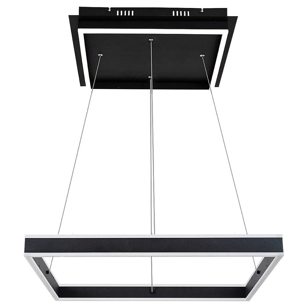 Lampa wisząca Quadro LED 60W Neutralna biel 1670lm czarna matowa-biała wym: 120 x 60 x 5 cm Rabalux