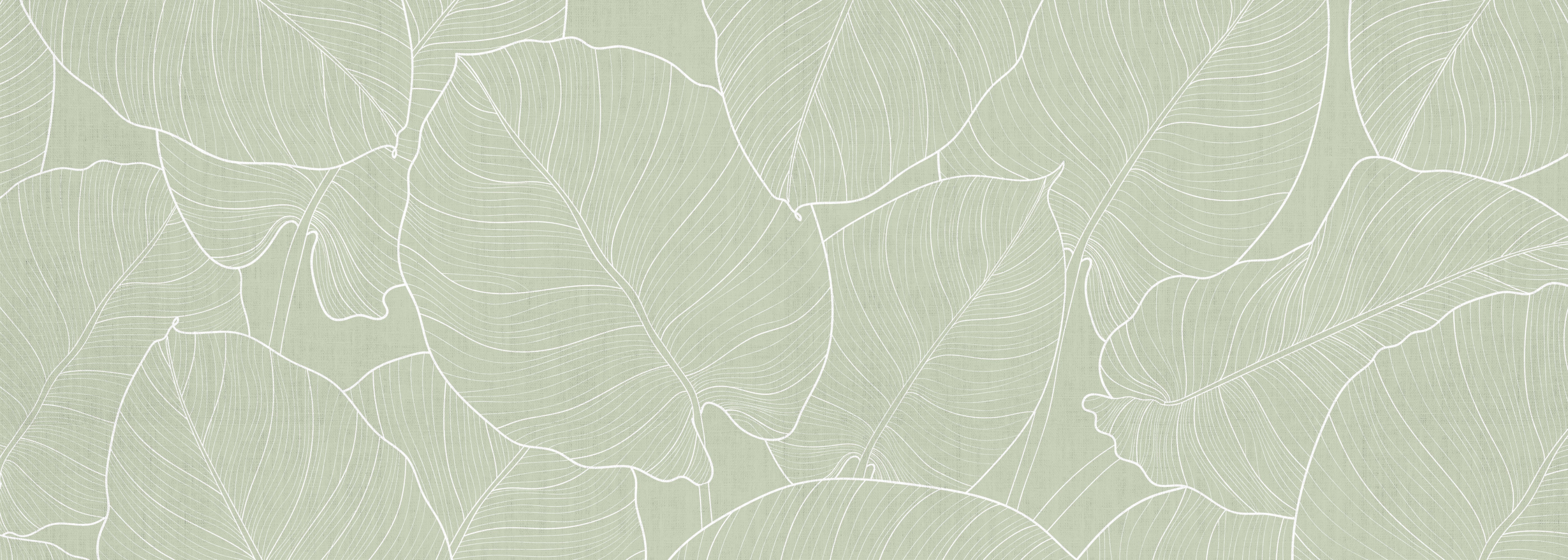 Mata winylowa Green Leaves 50x140 cm - PVC antypoślizgowy, gładki nadruk, winylowy dywanik do kuchni lub salonu, zmywalny