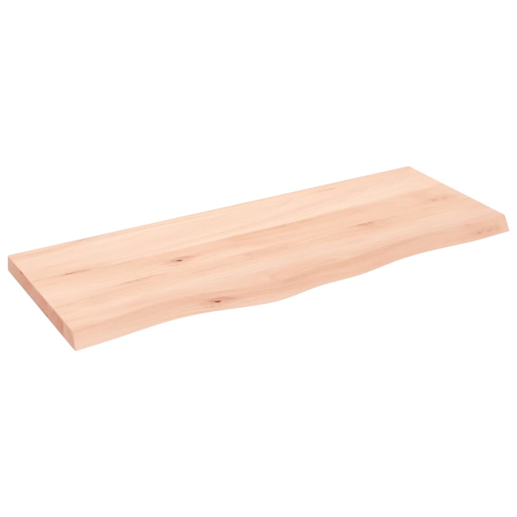 Blat Łazienkowy Surowy z Litego Drewna 100x40 cm Brązowy