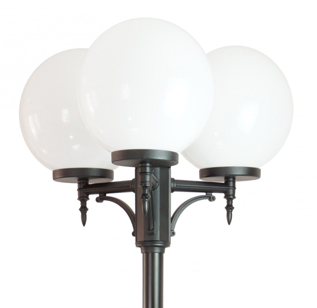 Latarnia ogrodowa Kule czarna 3xE27x100W wym: 290 x 69 x 64 cm aluminium SU-MA