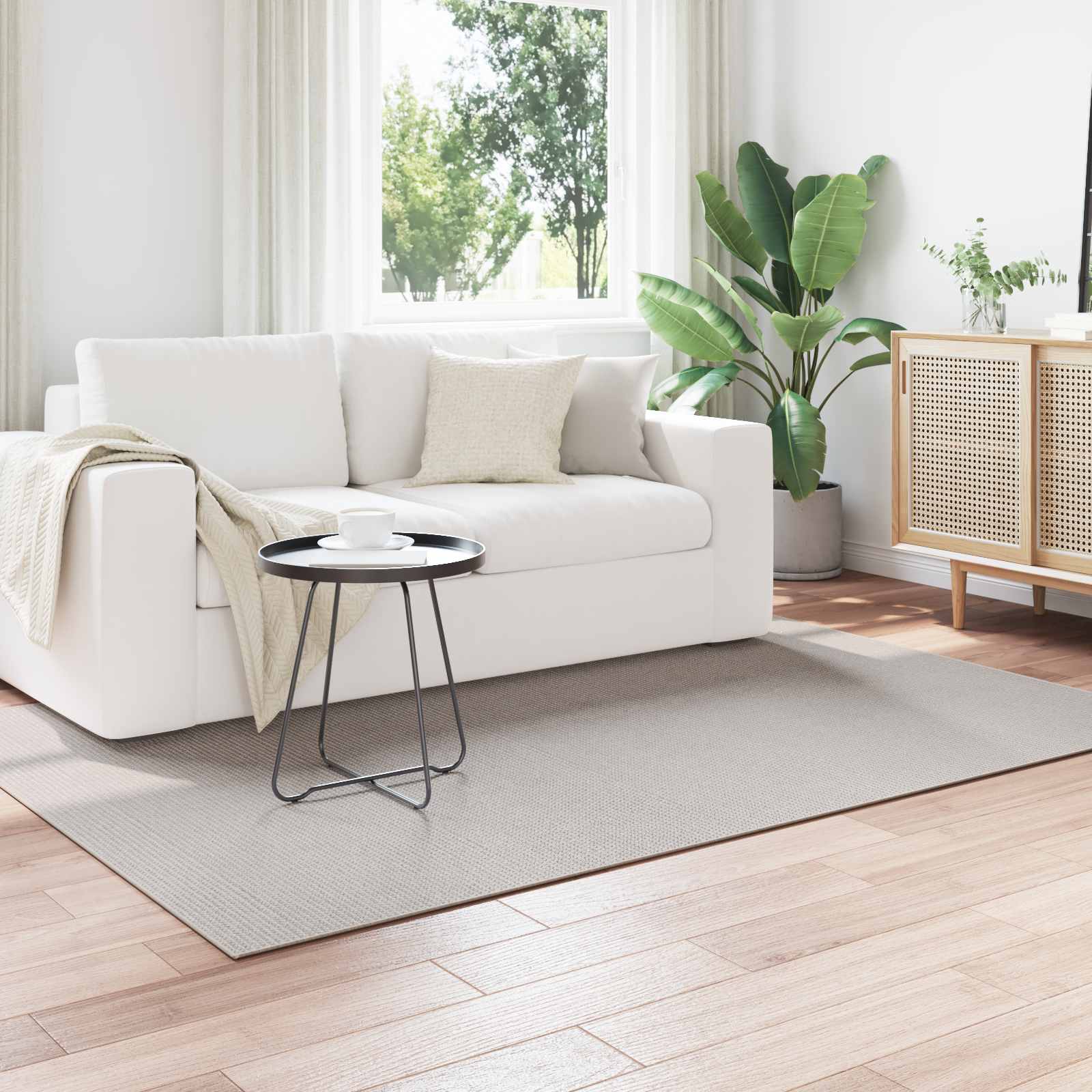 Dywany pokojowe Prostokątny LUGO Kremowy 170 x 120 cm Poliester vidaXL