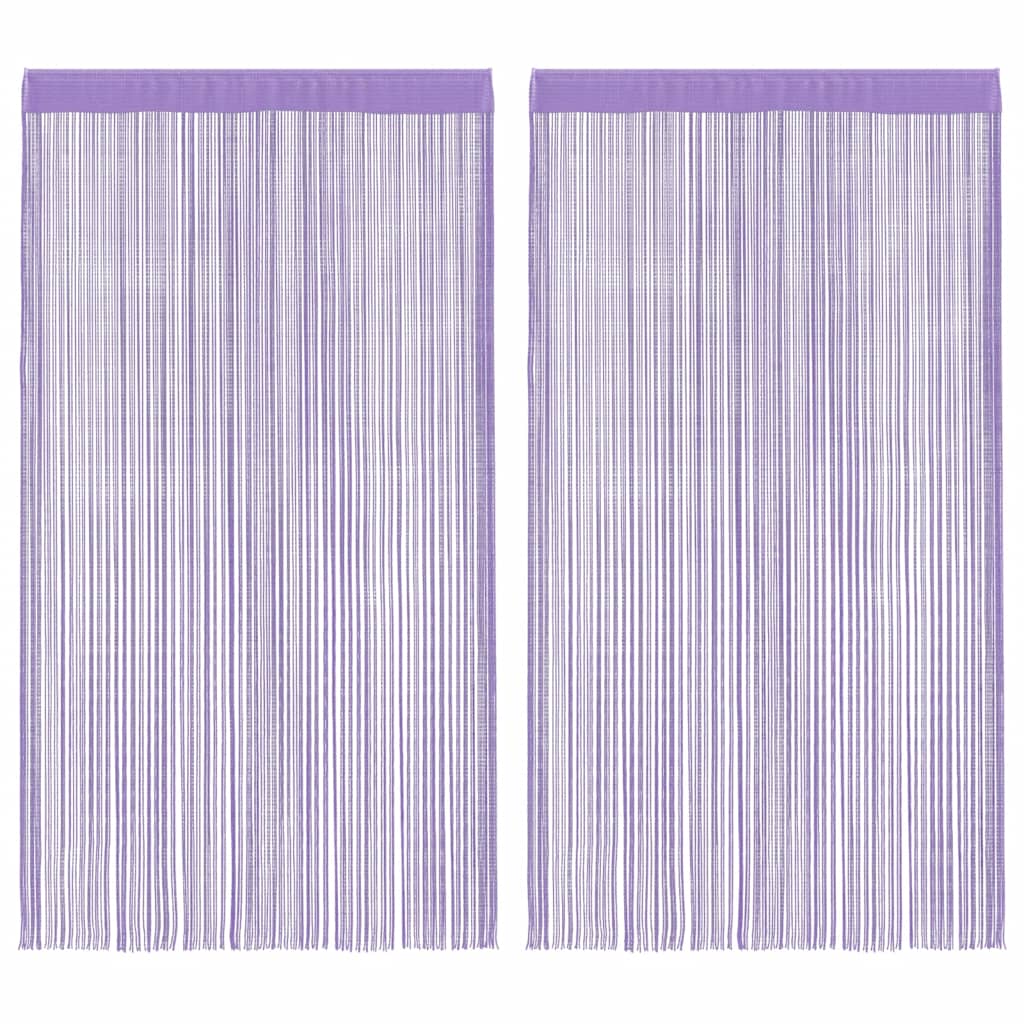 Zasłony sznurkowe 2 szt. fioletowe 140x250 cm