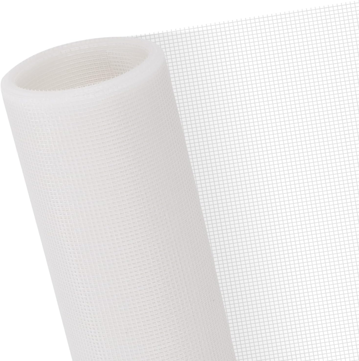 Moskitiera okienna z włókna szklanego – Moskitiera zamienna do okien i drzwi – Do przycięcia – Biała – 120 cm x 300 cm
