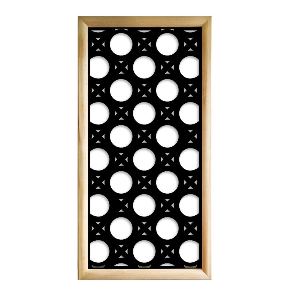 NOTTINGHAM - Prostokątne moduły dekoracyjne z drewna i PCV - Rozmiar 73 x 148 cm - Grubość 64 mm - Kolor wewnętrzny CZARNY