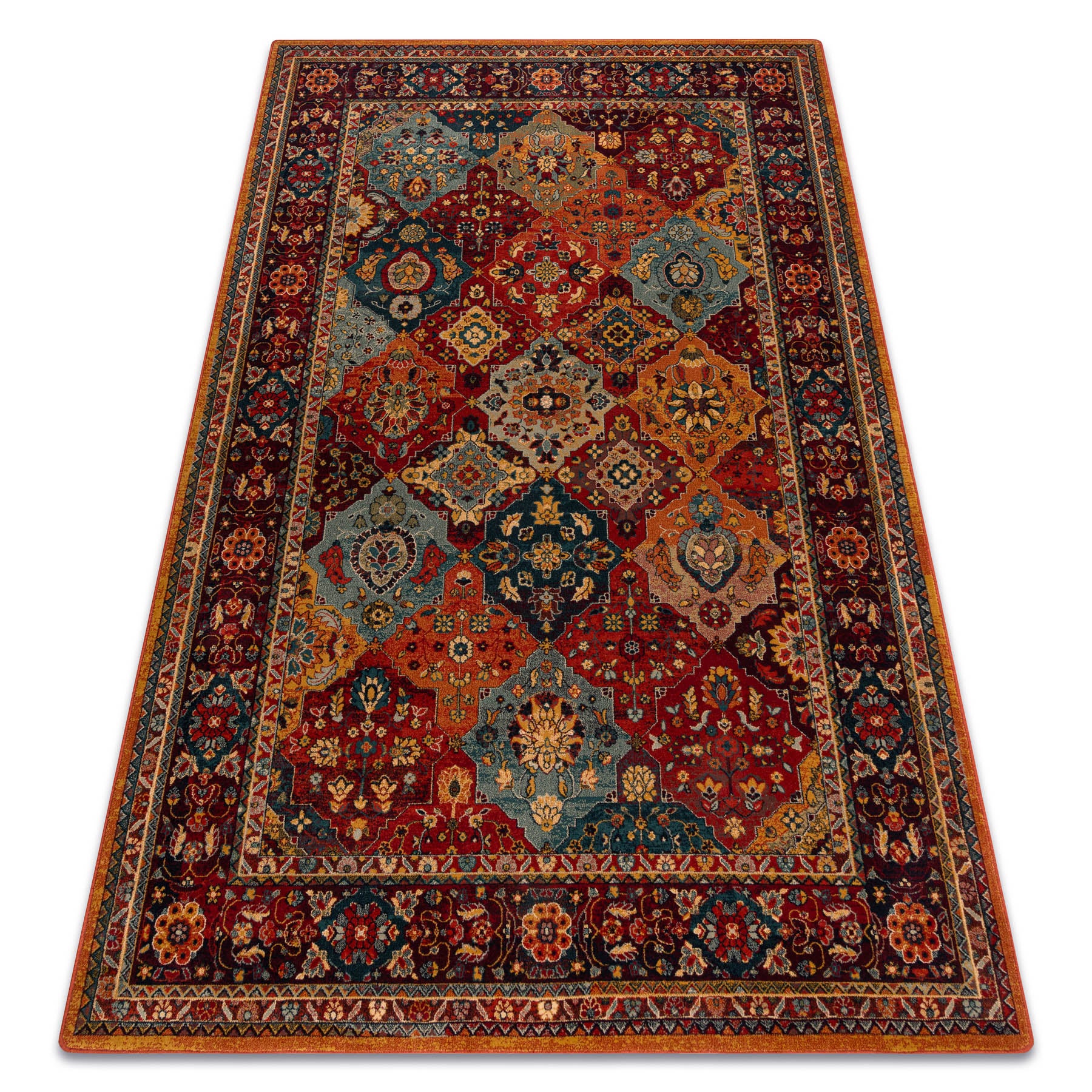 Dywan wełniany POLONIA Samari Ornament rubin 200x300 cm