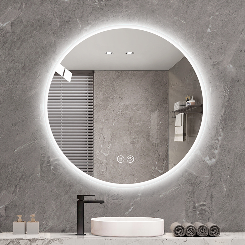 Luster do makijażu do łazienki smart 70 cm okrągłe, 3 regulowane tryby oświetlenia