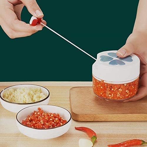 Mini Rozdrabniacz Ręczny Kuchenny Ręczny Siekacz do Cebuli ze Sznurkiem Ręczny Krajalnica do Cebuli Siekacz do Warzyw Krajalnica do Cebuli Niebieski