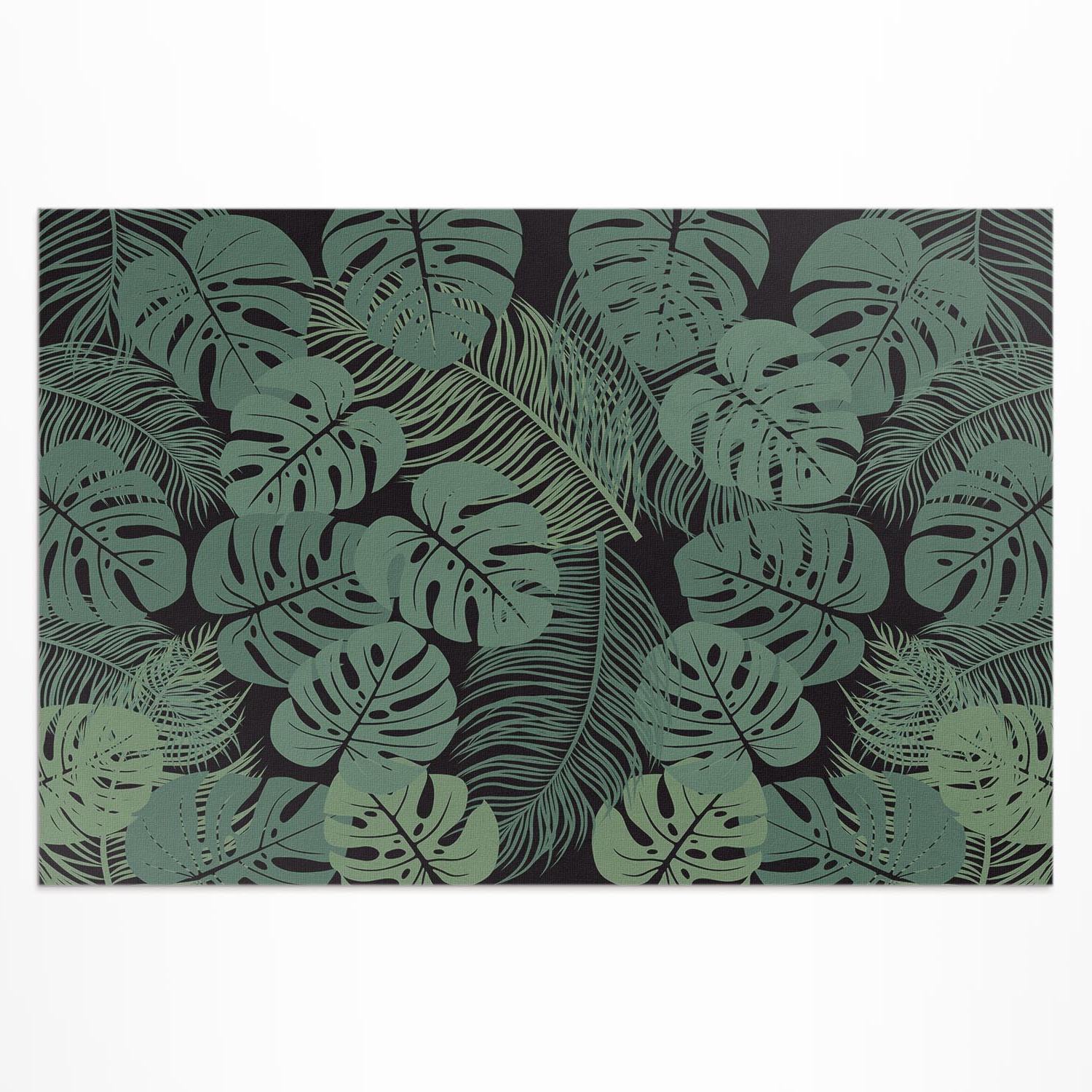 Dywan winylowy tropikalny, mata winylowa liście monstera 225x150 cm ArtPrintCave