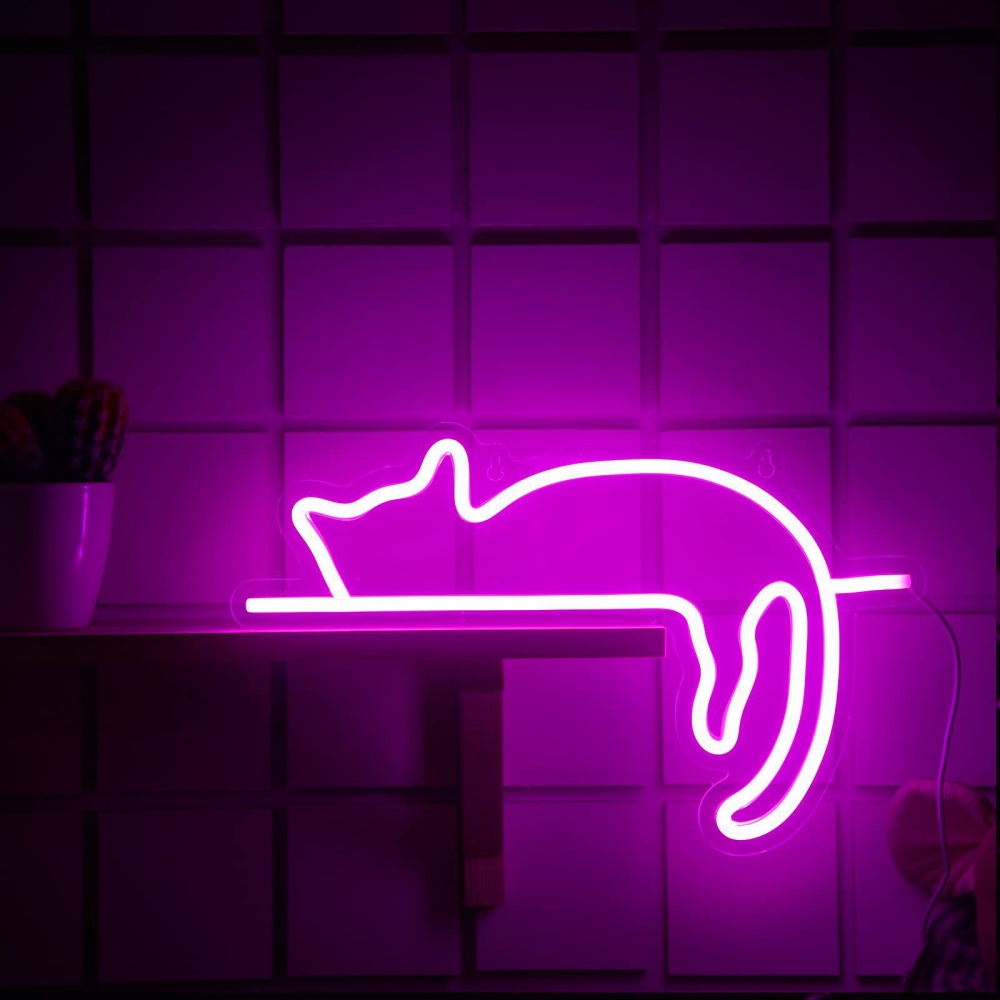 Różowy neon LED do chaty, zasilany przez USB, idealny do sypialni, sklepu, salonu i na imprezę