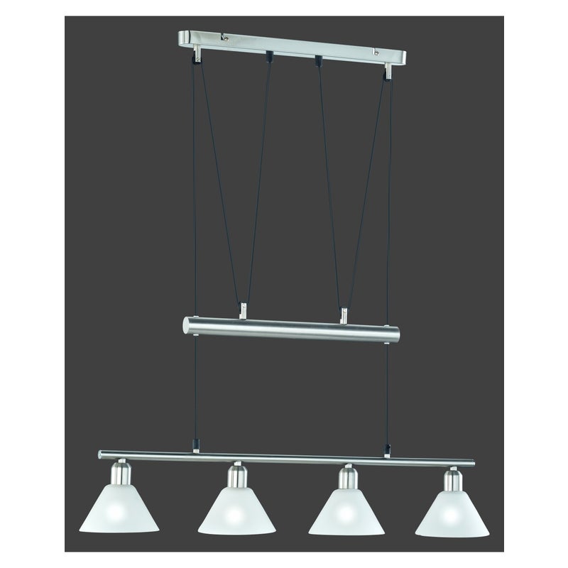 Lampa wisząca STAMINA srebrno-biała 5xE14x40W metal wym:180x102x14cm IP20 Trio