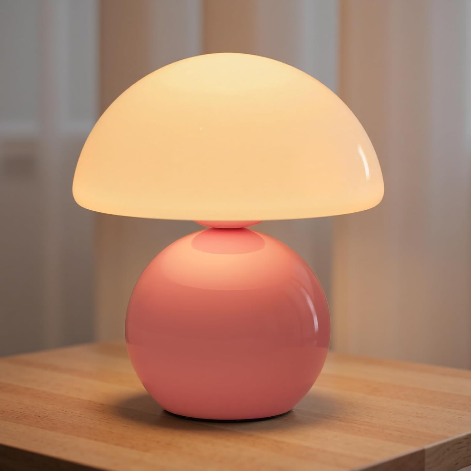 Lampa stołowa w kształcie grzybka, lampka nocna, trójkolorowa lampka do sypialni, lampka nocna, mała lampa stołowa retro (interfejs USB)