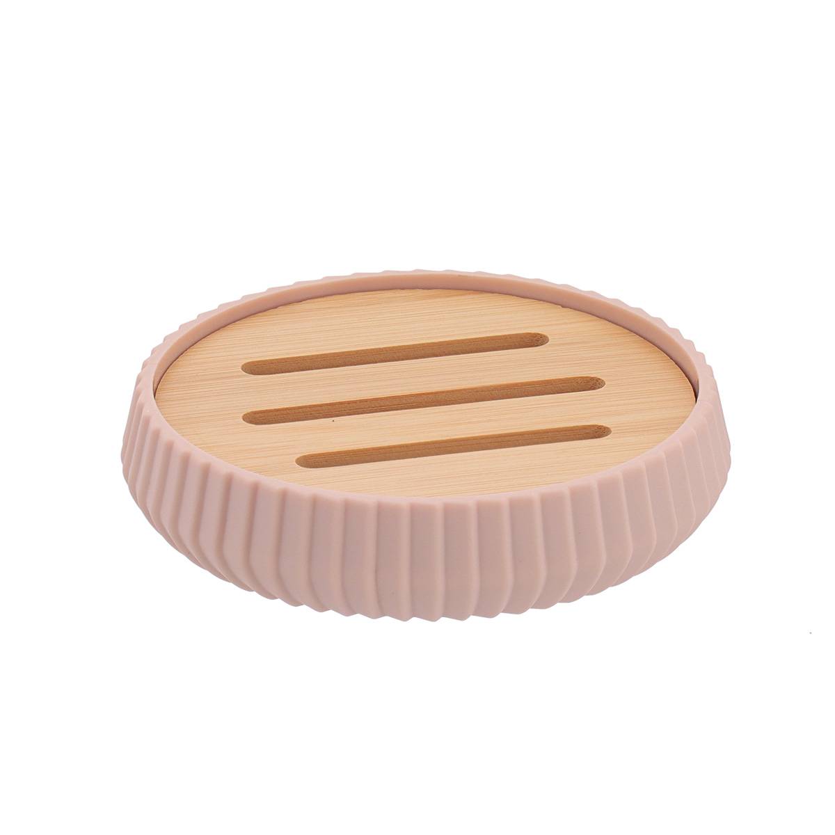 Mydelniczka Tendance Roza blush różowa bambus ABS okrągła 11 x 11 x 2,5 cm 1 szt.