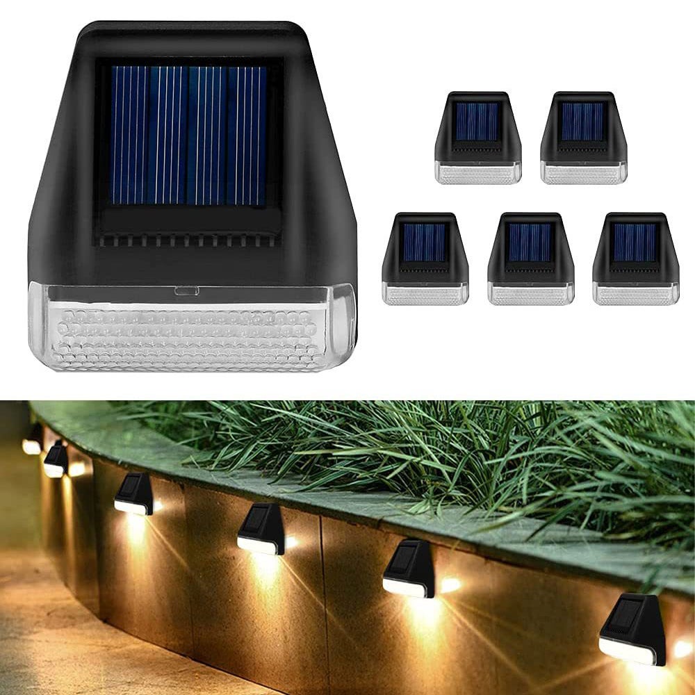 6 lamp solarnych ściennych z czujnikiem światła, lampy solarne do oświetlenia podjazdów, zewnętrzne światło solarne