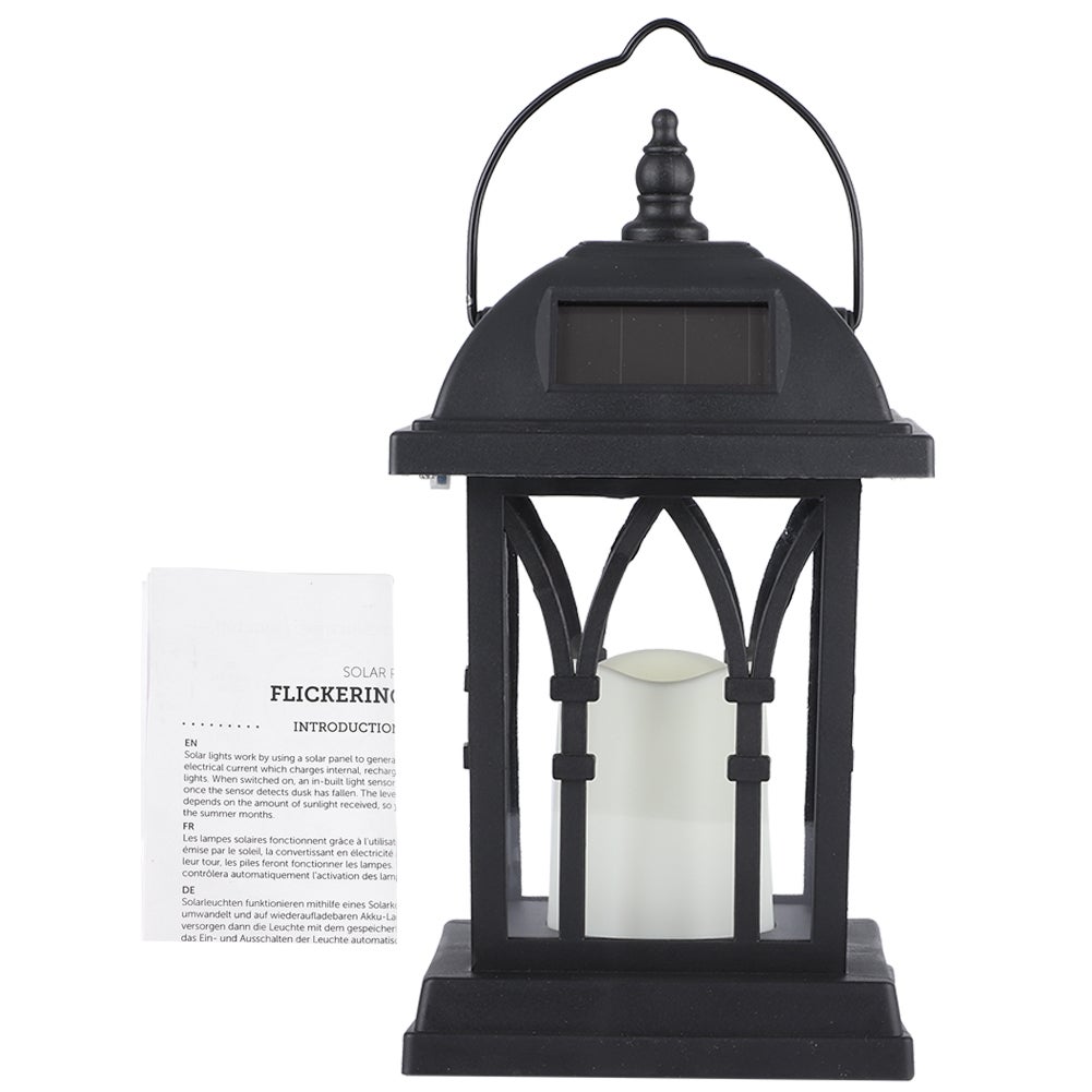 Zewnętrzna wisząca lampa solarna, świeca LED, światło płomienia, do ogrodu, na dziedziniec, patio, dekoracja