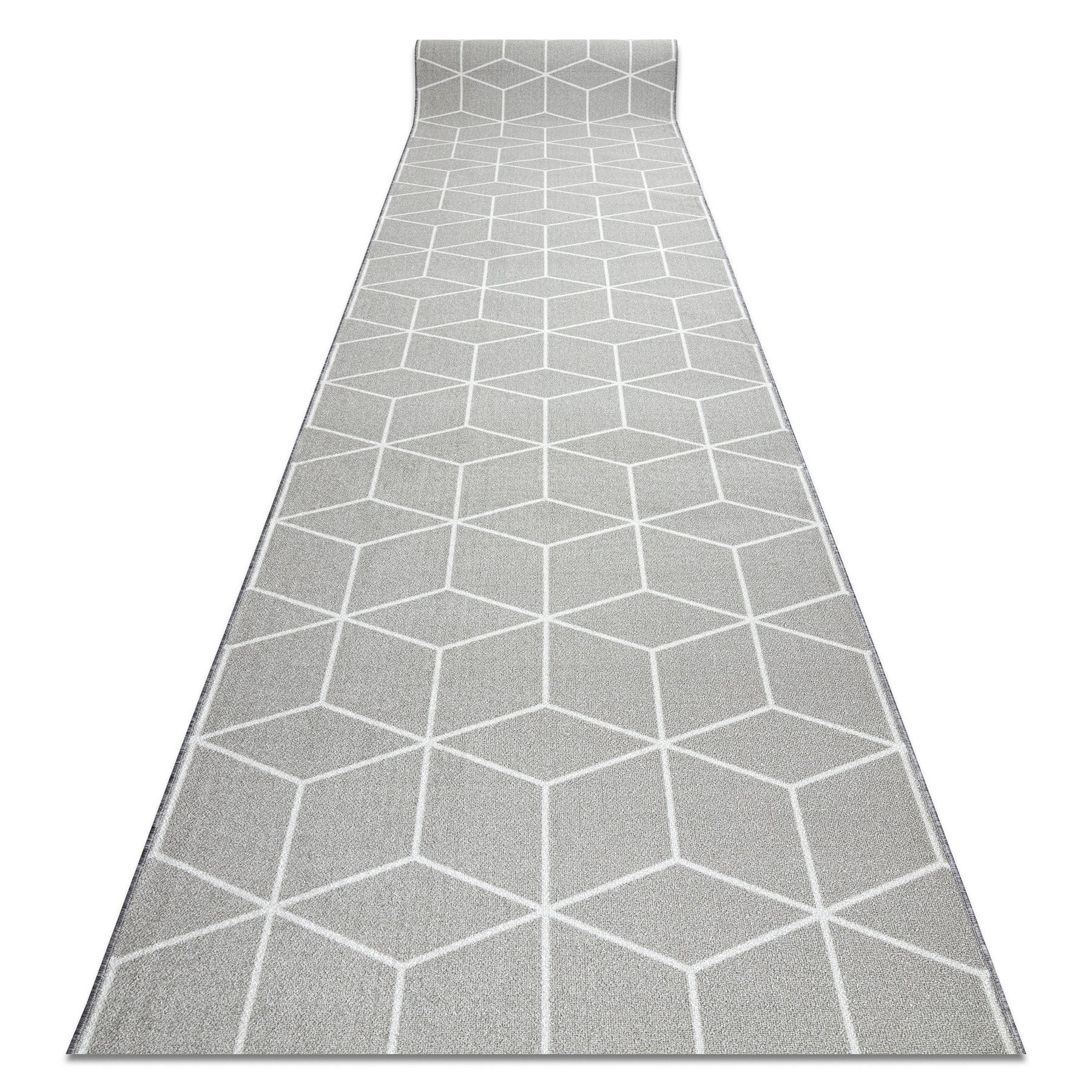 CHODNIK podgumowany CUBE kostka, guma szary 80 cm 80x710 cm