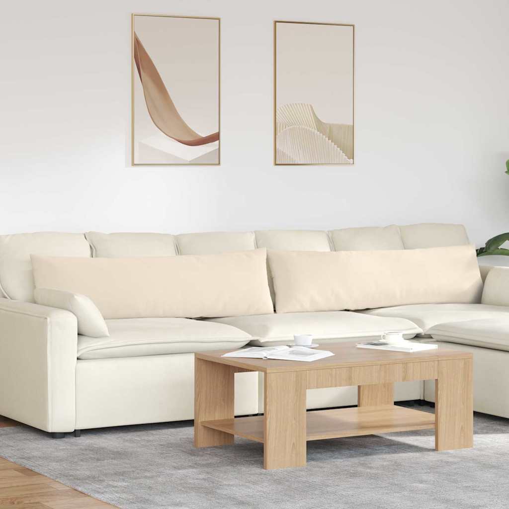 Poduszki na sofę 2 pcs Beżowy 145 x 40 cm tkanina vidaXL