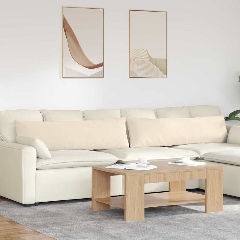 Poduszki na sofę 2 pcs Beżowy 145 x 40 cm tkanina vidaXL