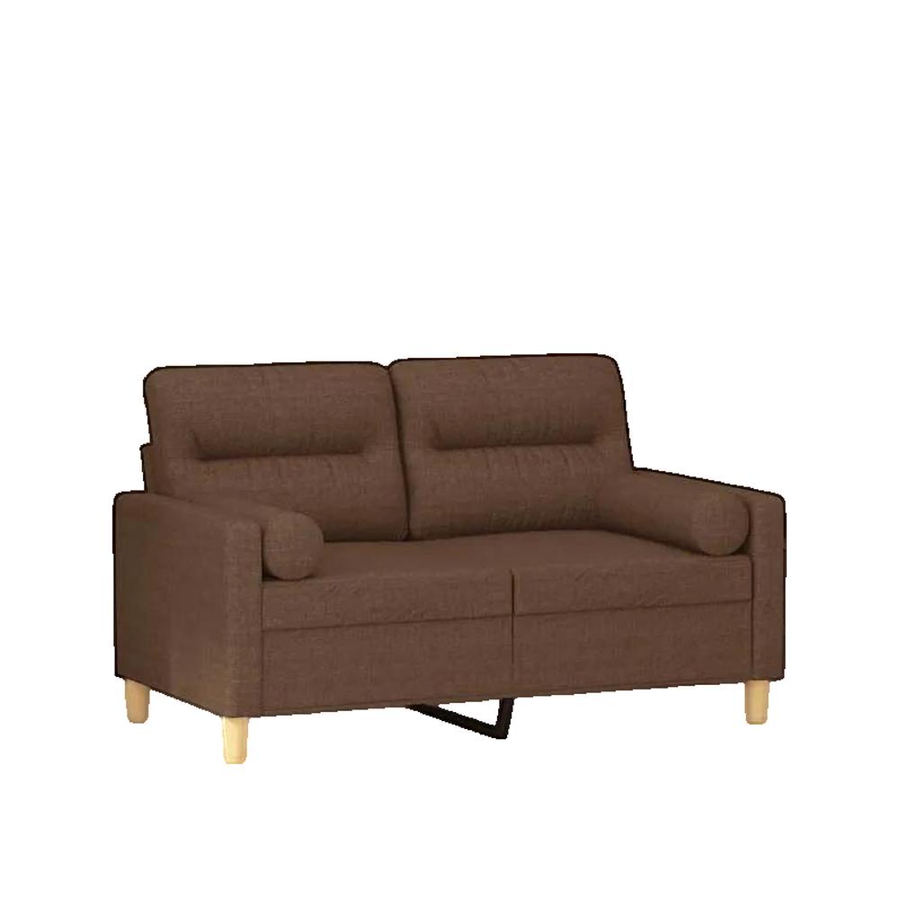 Sofa 2-osobowa vidaXL brązowy trwała tkanina i nowoczesny design