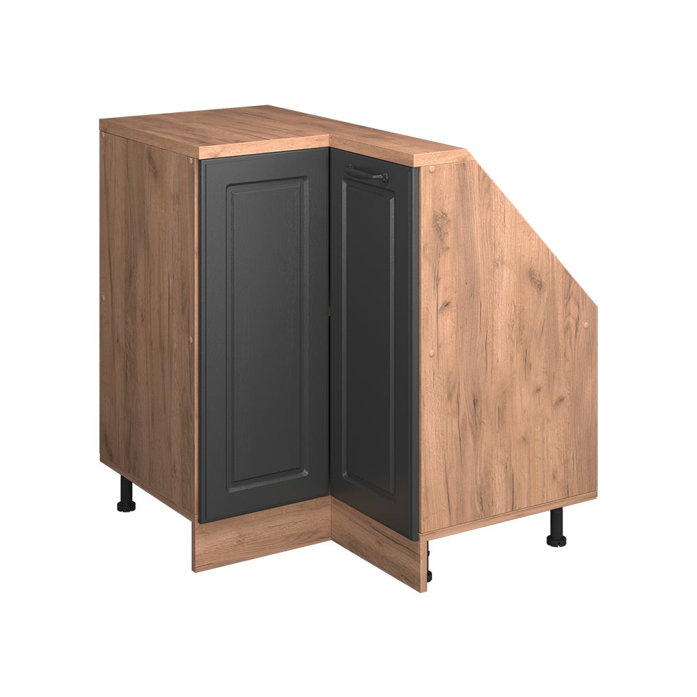 Vicco Szafa skosna Szafka narożna Rion, Anthracite Country House/Gold Kraft Oak, 75.6 x 81.6 cm z 1 drzwiami