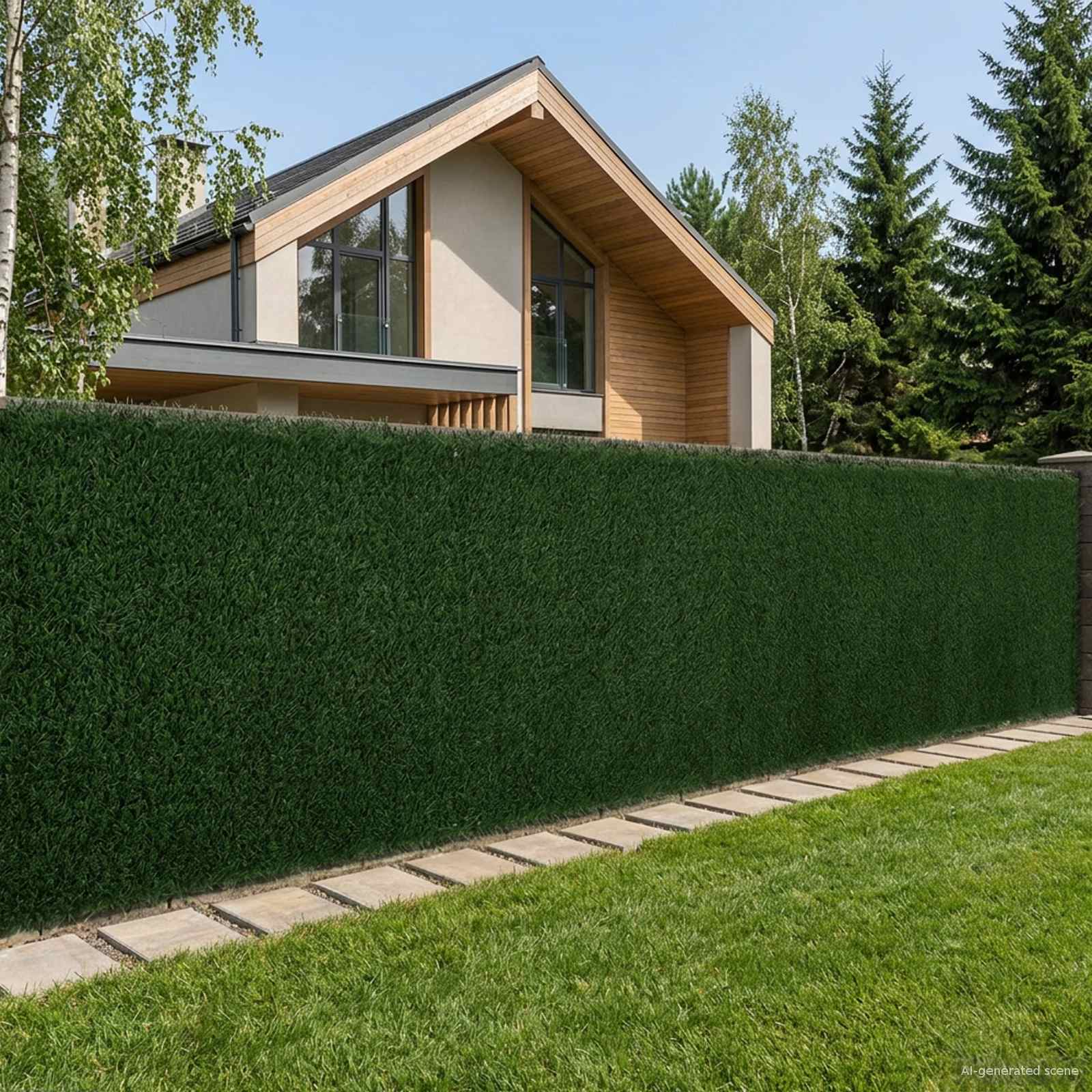 Sztuczne Ogrodzenie Ciemnozielony 1 x 3 m PVC i stal vidaXL