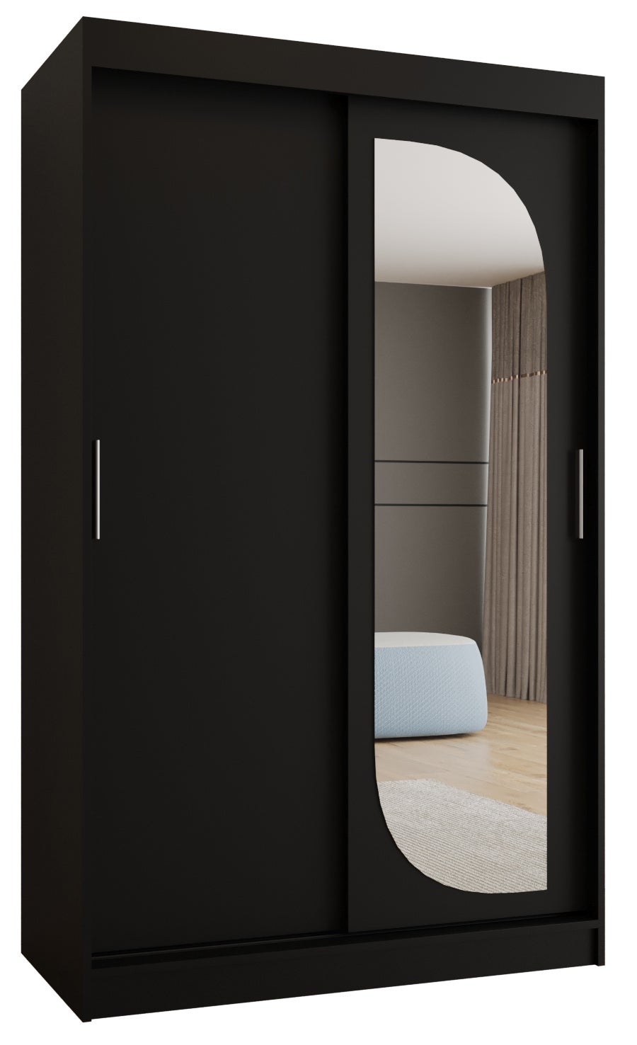 Szafa przesuwna garderoba LUCY 120 x 62 x 200 cm Czarny