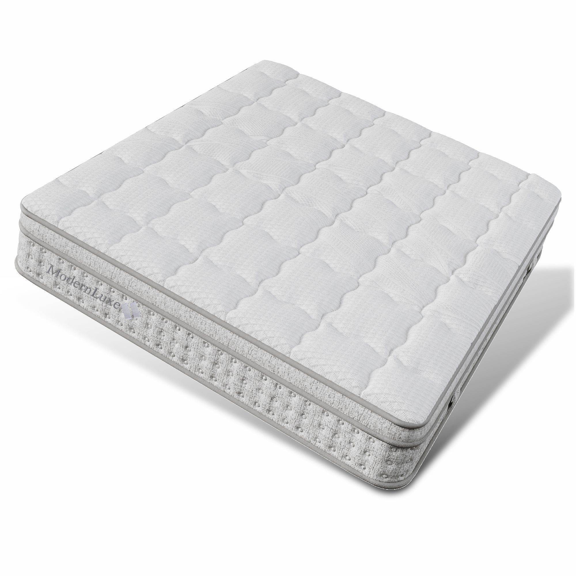 Materac sprężynowy 140x190cm - Poziom H3 - Pianka zimna o grubości 25cm - Ergonomiczny kształt - Certyfikat OEKO-TEX - Biały