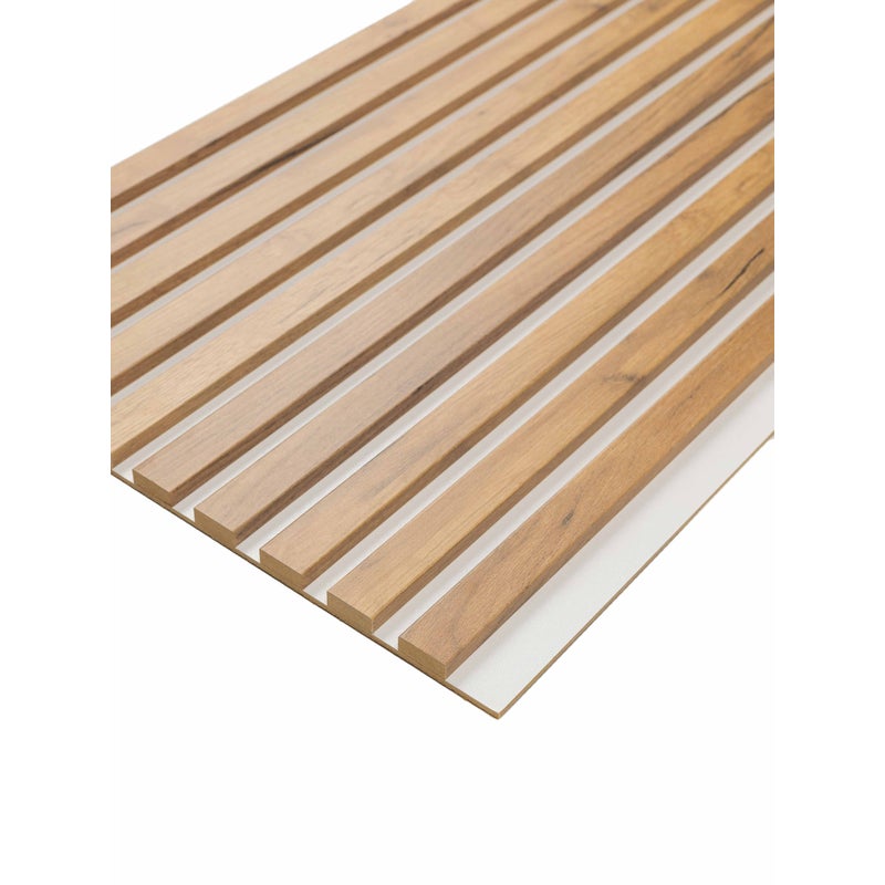 Lamele na Białym Filcu Ścienne SunWood Panel Dekoracyjny Dąb Craft Złoty 275x46 1 szt.
