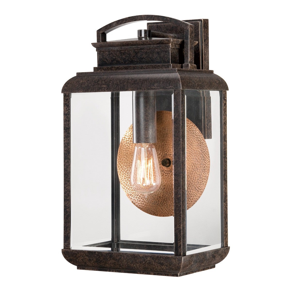 Applique Byron, bronze et verre, grande