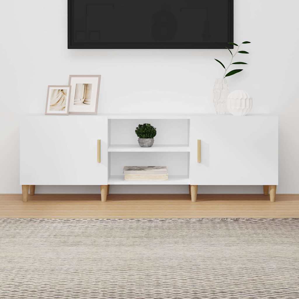 Szafka pod TV, biała, 150x30x50 cm, materiał drewnopochodny vidaXL