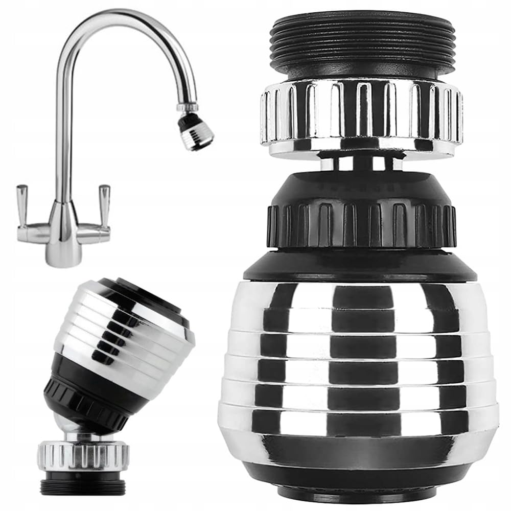 Uniwersalny aerator do kranu regulowana przedłużka z trybami obrotowy adapter do kuchni zestaw instalacyjny w zestawie praktyczny oszczędzacz wody