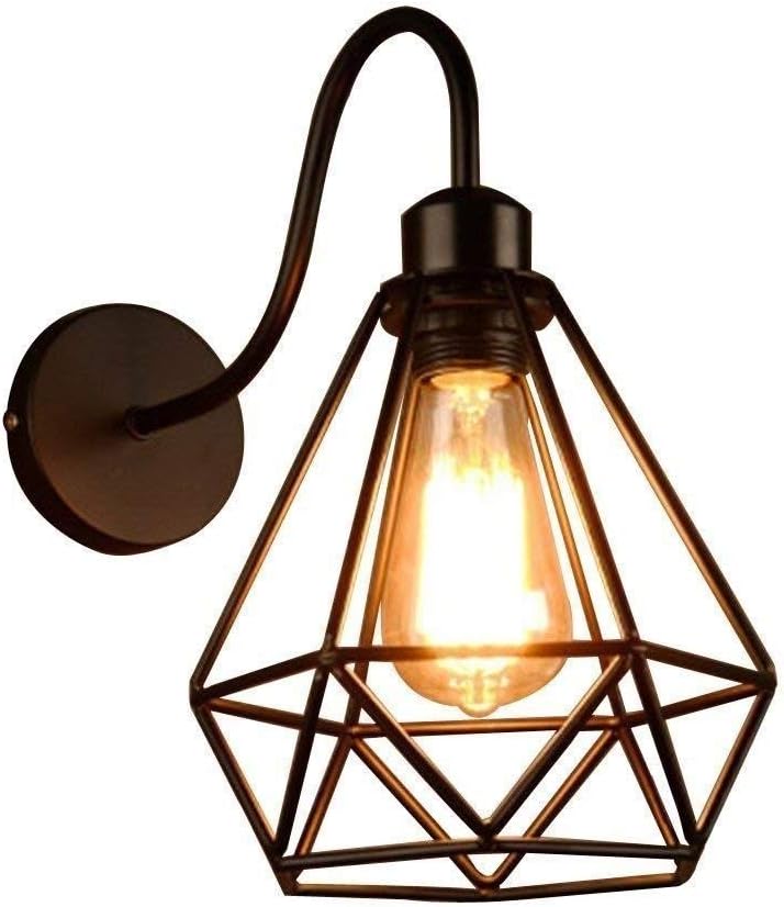 Czarna metalowa lampa ścienna/sufitowa w kształcie kwiatu, w stylu retro industrialnym, z gniazdem E27, odpowiednia do salonu, przedpokoju i sypialni