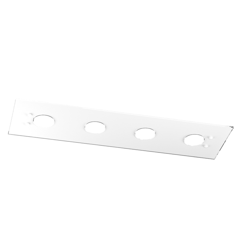 Lampa sufitowa prostokątna Toplight Path 4-punktowa z oprawką GX53, biała rama, nowoczesny design 80x20x3 cm