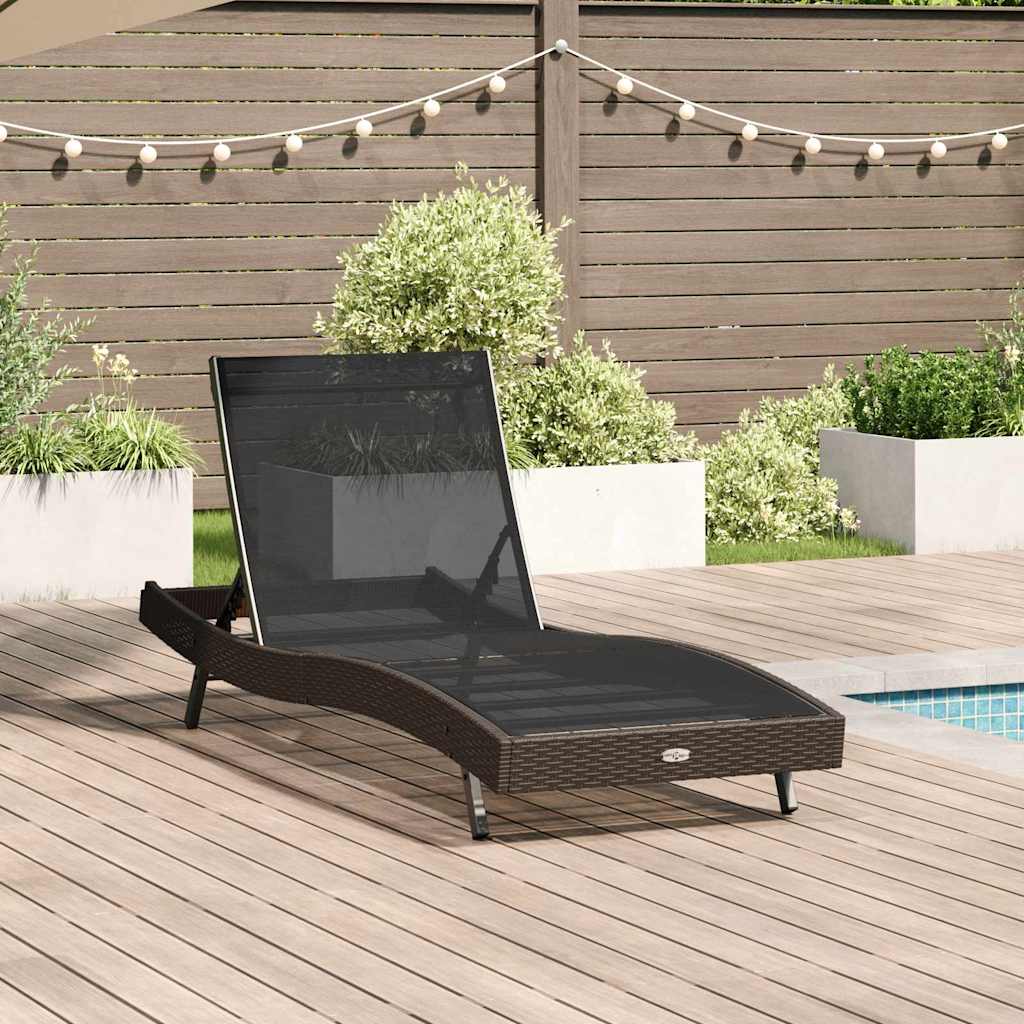 Leżak 197 x 70 x 82 cm polirattan vidaXL